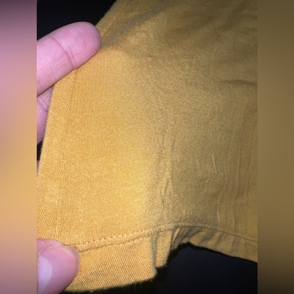 Moth For Anthropologie Mustard Yellow Wooden Button detailed tank Size L GUC - Picture 2 of 7